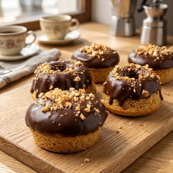 Cupcake with chocolate frosting and nut topping (12 units)