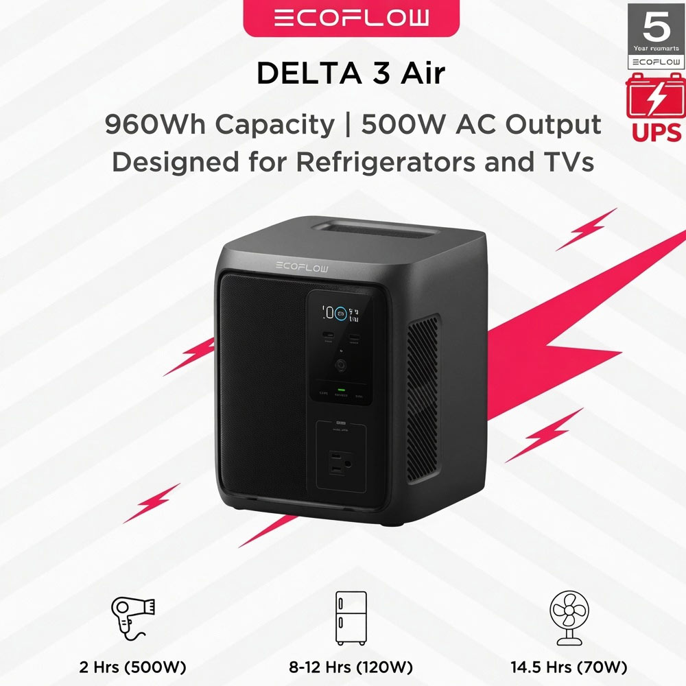 EcoFlow Delta 3 Air Portable Power Station 960Wh - Image 2